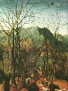 Pieter Bruegel detalj fran hjorden drives drives hem,oktober eller november oil painting artist